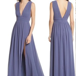 Lulus Navy Floor Length Gown